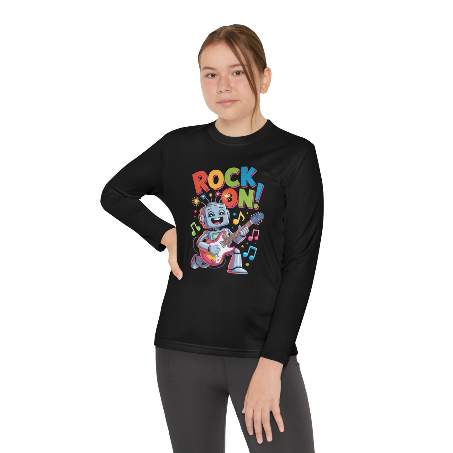 Rock On Robot Kids Long Sleeve T-Shirt TEEZOCA