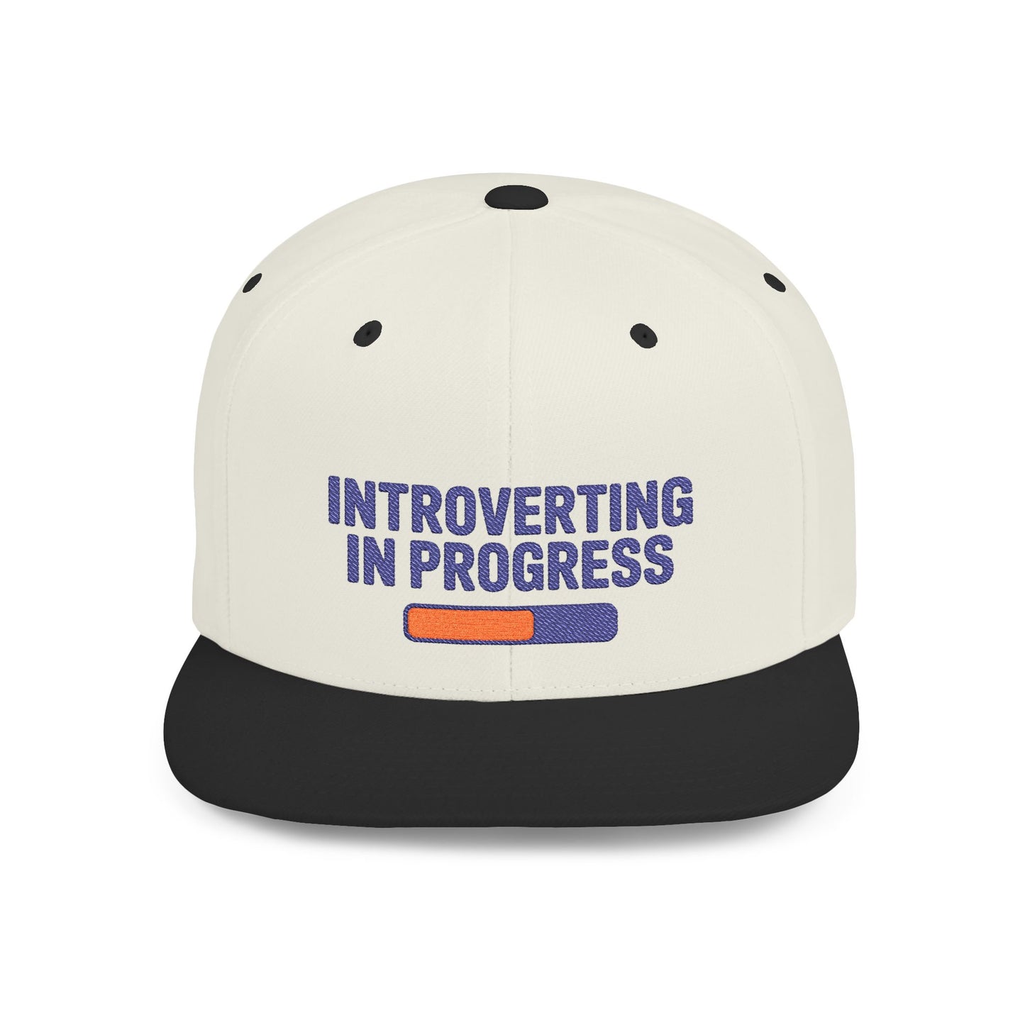 Cap with 'Introverting in Progress' text on a white background
