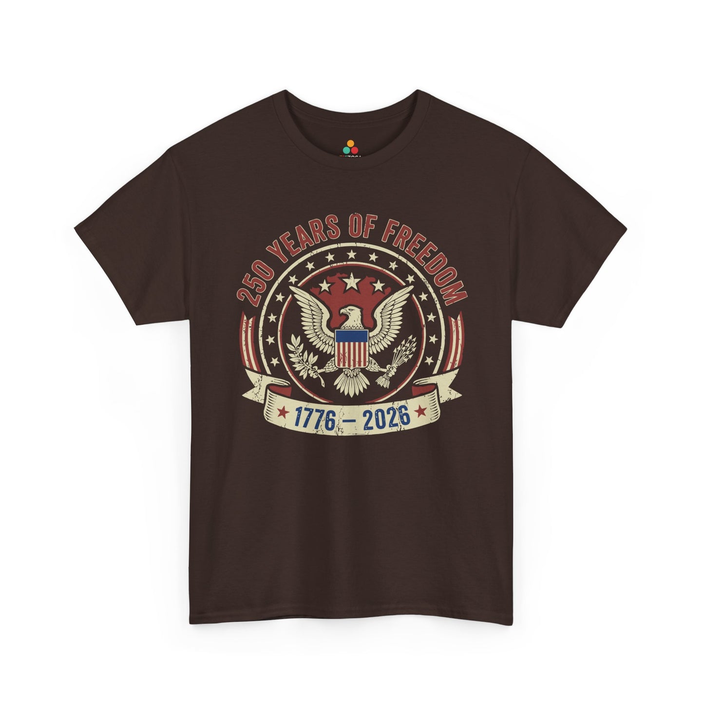 250 Years of Freedom 1776–2026 Vintage Eagle Unisex T-shirt Gift | TEEZOCA