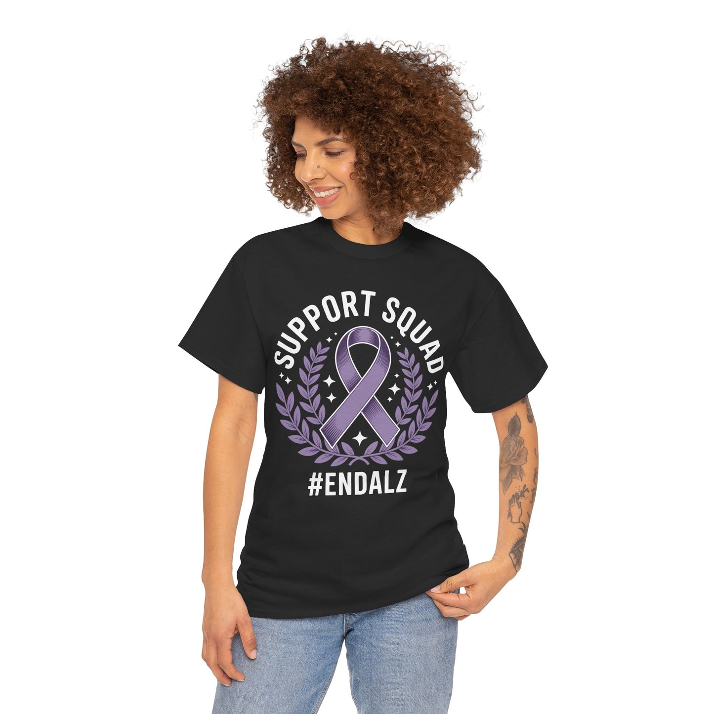 Support Squad #ENDALZ Alzheimer Awareness Unisex T-shirt | TEEZOCA