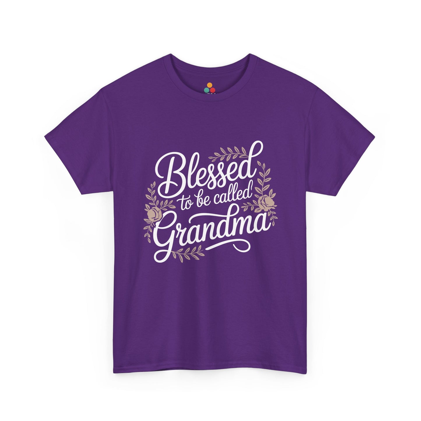Blessed To Be Called Grandma Purple T‑Shirt – Floral Grandma Gift Tee | TEEZOCA