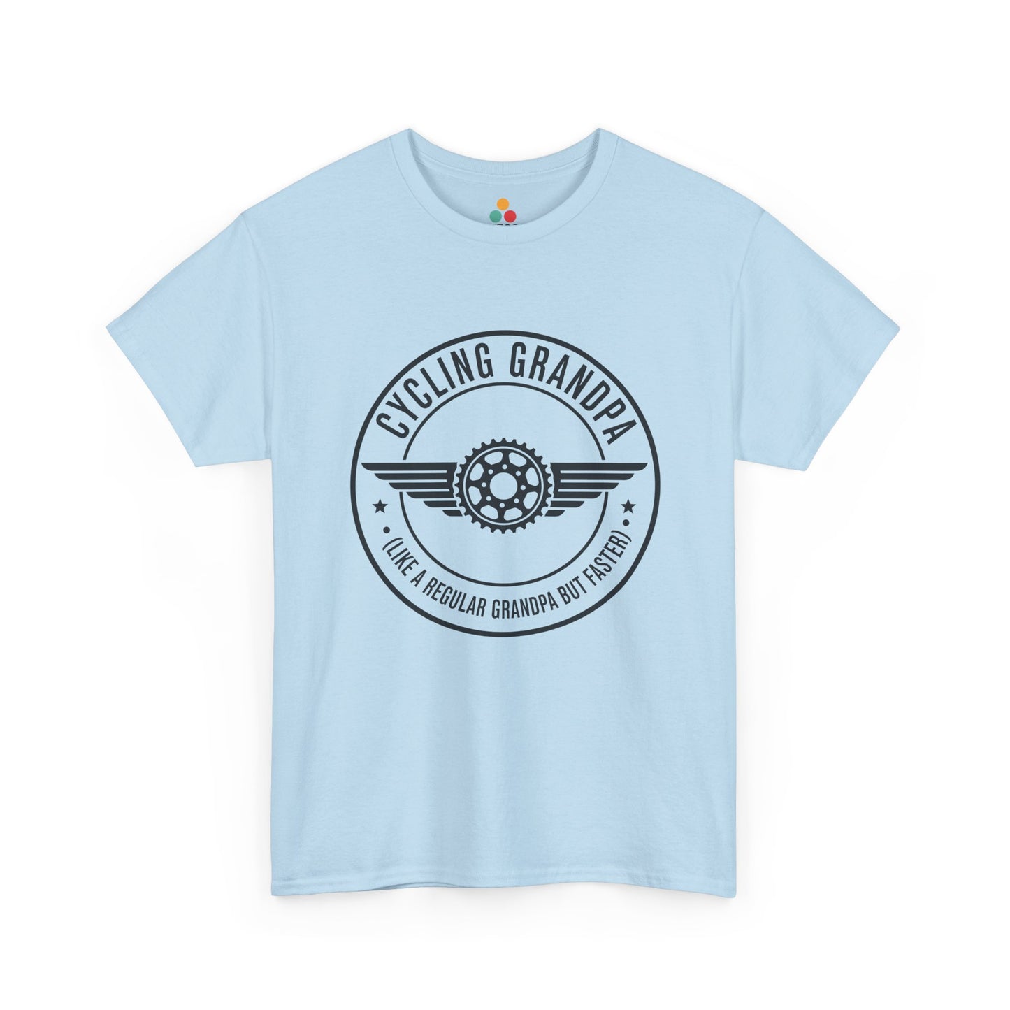 Cycling Grandpa light blue T-Shirt – Retro Bike Gear Grandpa Gift | TEEZOCA