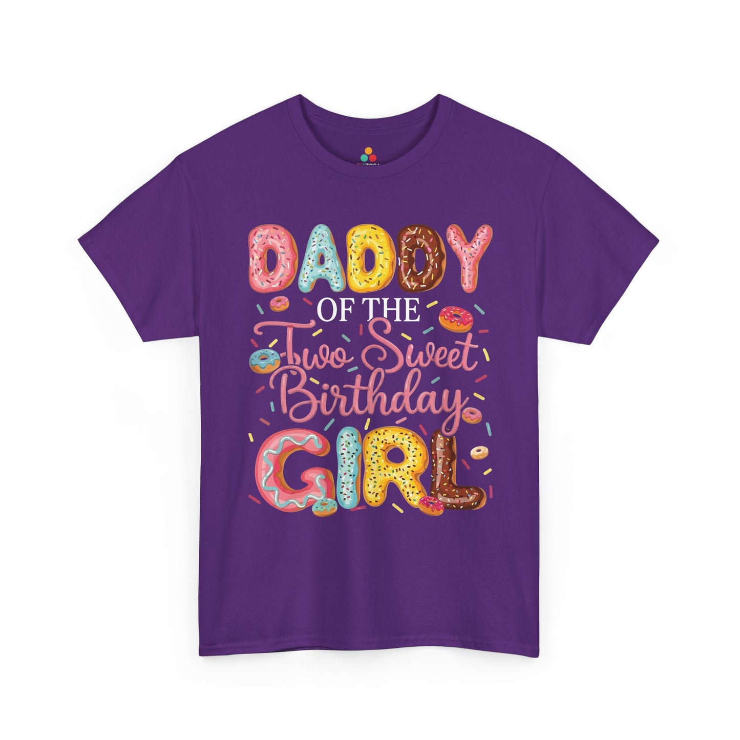 Daddy of the Two Sweet Birthday Girl Donut Unisex T-shirt | TEEZOCA