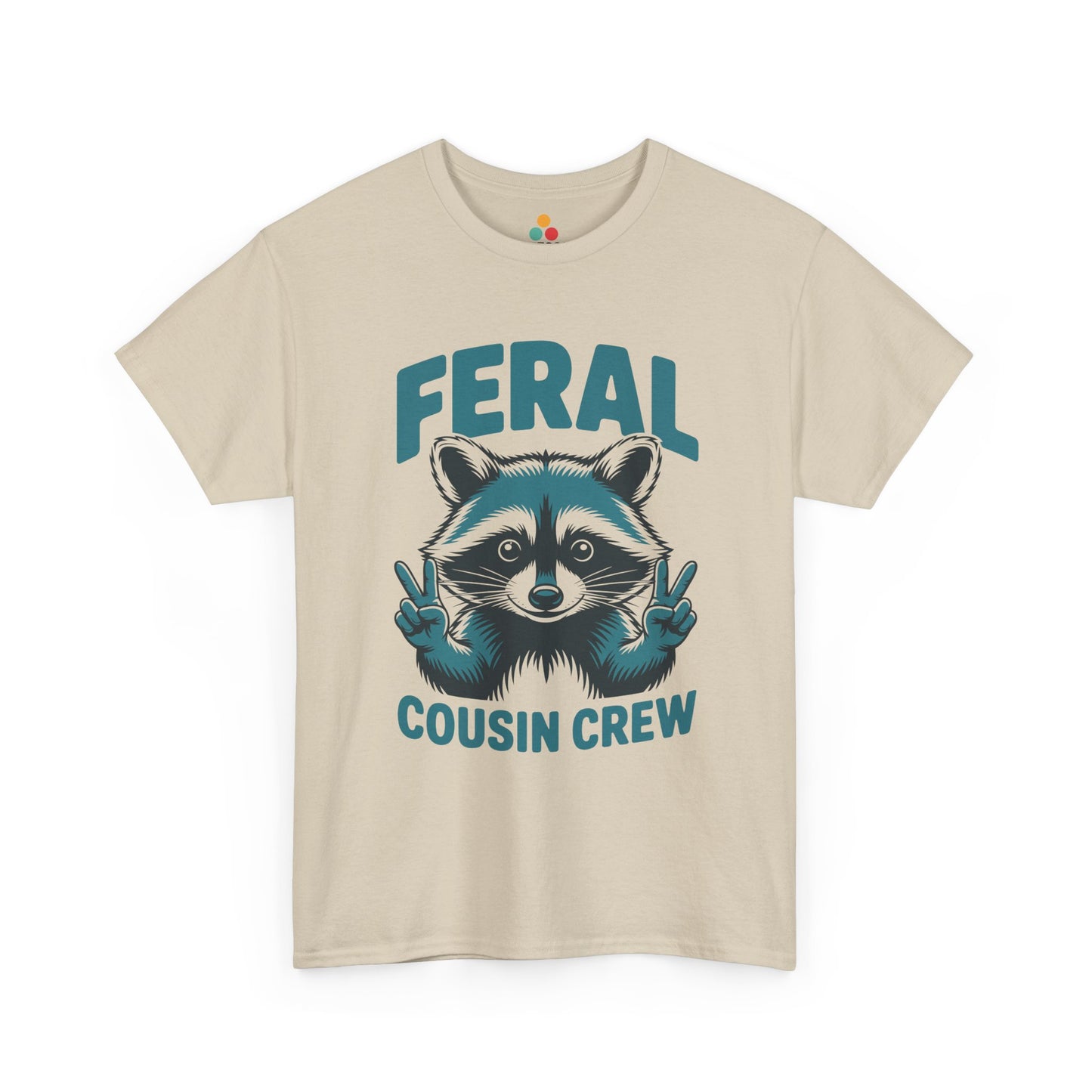 Feral Cousin Crew Raccoon Graphic T-Shirt – Funny Cousins & Family Matching Tee for Cousins | TEEZOCA
