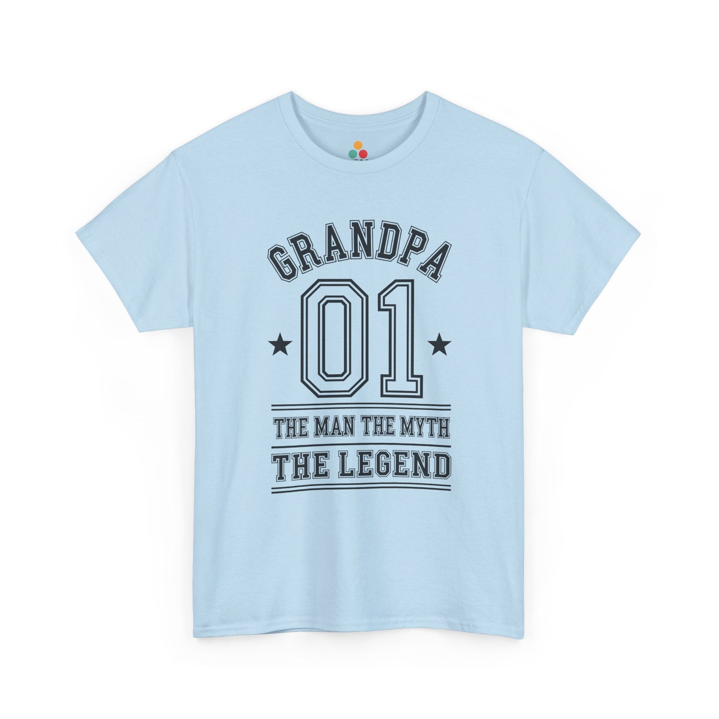 Grandpa 01 The Man The Myth The Legend light blue T-Shirt – Retro Grandpa Gift | TEEZOCA
