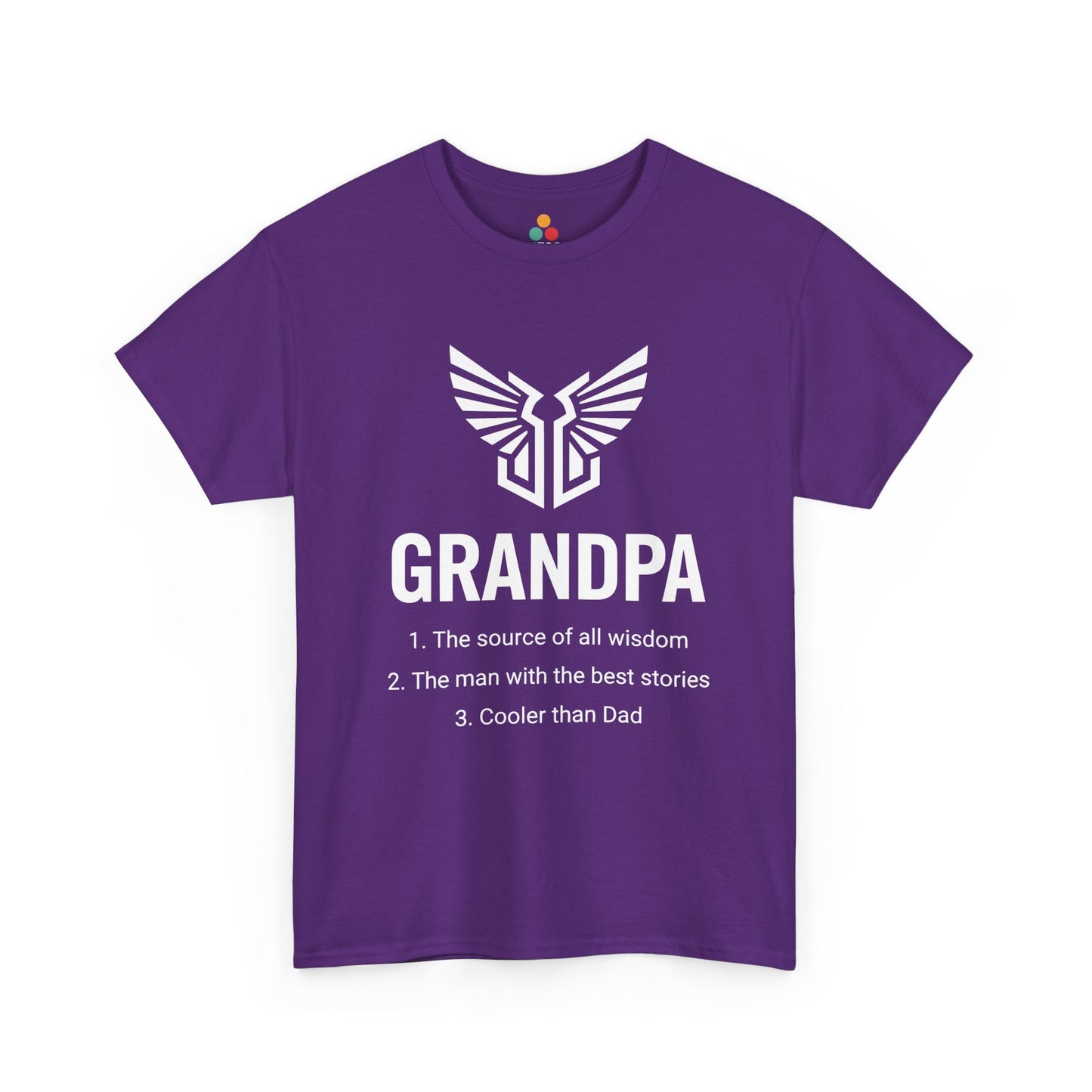 Grandpa Definition Purple T-Shirt – Funny Gift for Grandfather | TEEZOCA