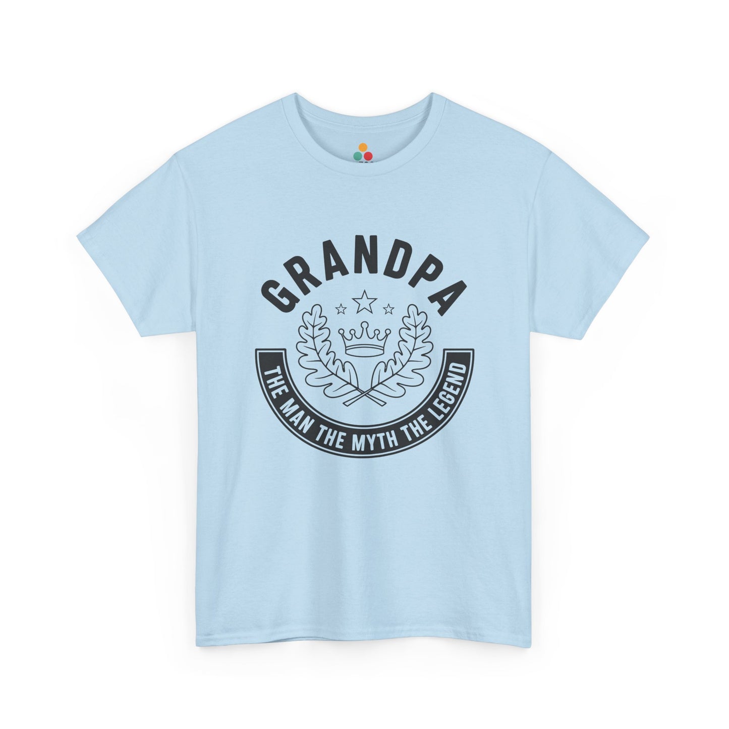 Grandpa The Man The Myth The Legend light blue T-Shirt – Vintage Grandfather Gift | TEEZOCA