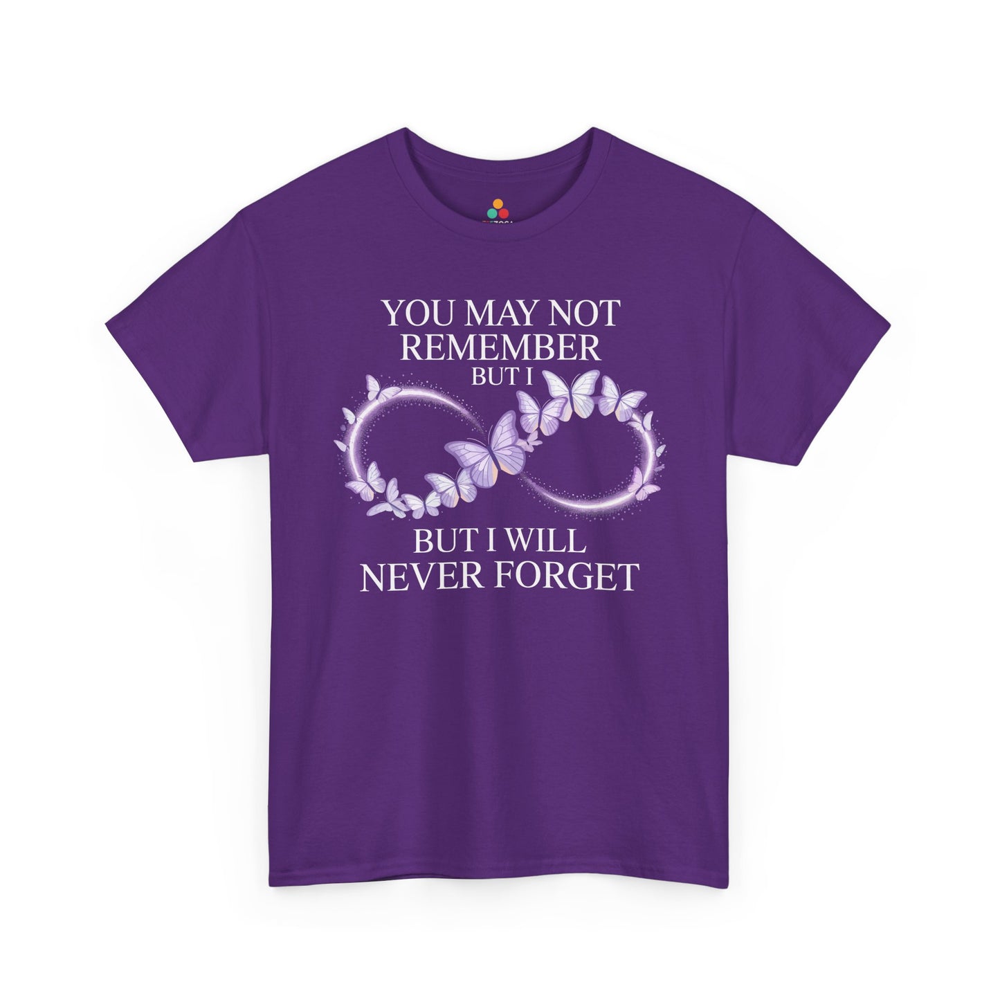 Never Forget Alzheimer Awareness Butterfly Unisex T-shirt | TEEZOCA