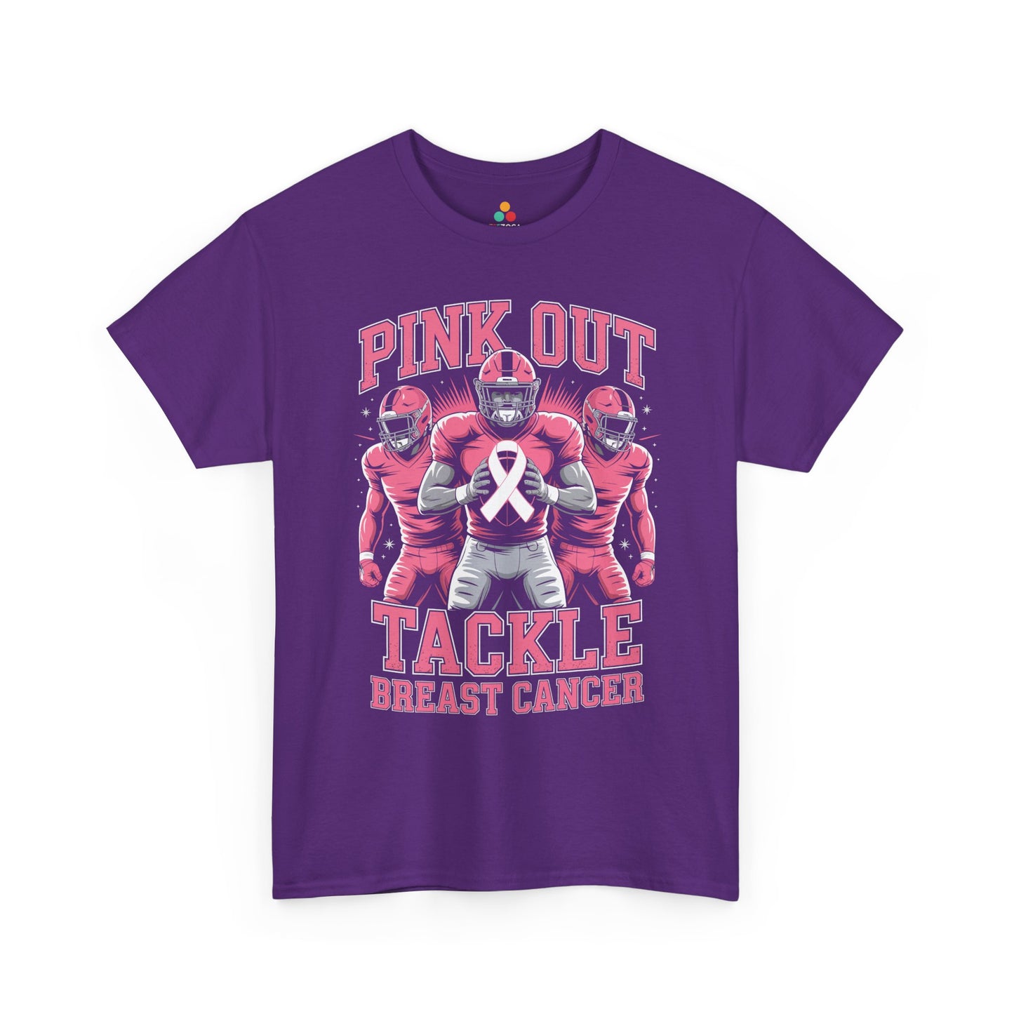 Pink Out Tackle Breast Cancer Football Breast Cancer Awareness Unisex T-shirt | TEEZOCA
