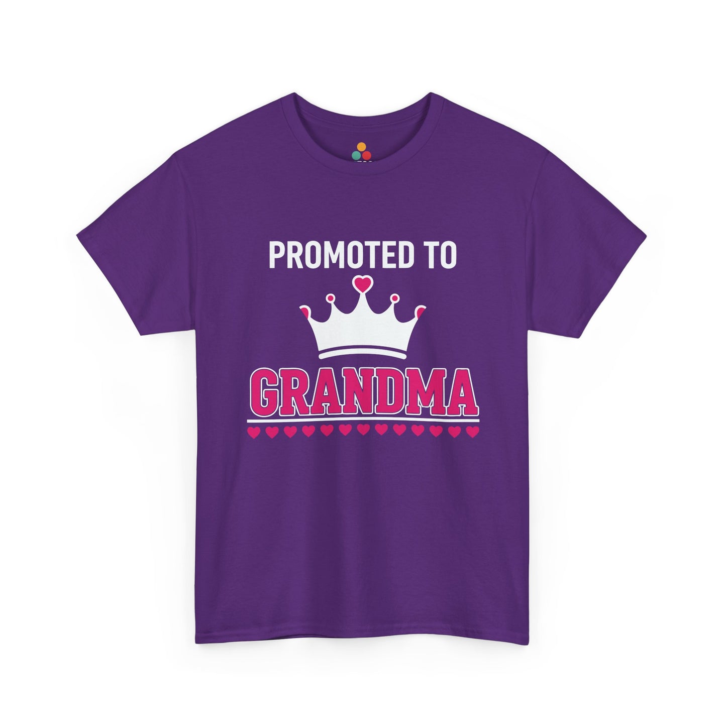 Promoted to Grandma Purple T‑Shirt – Cute Crown New Grandma Gift Tee | TEEZOCA