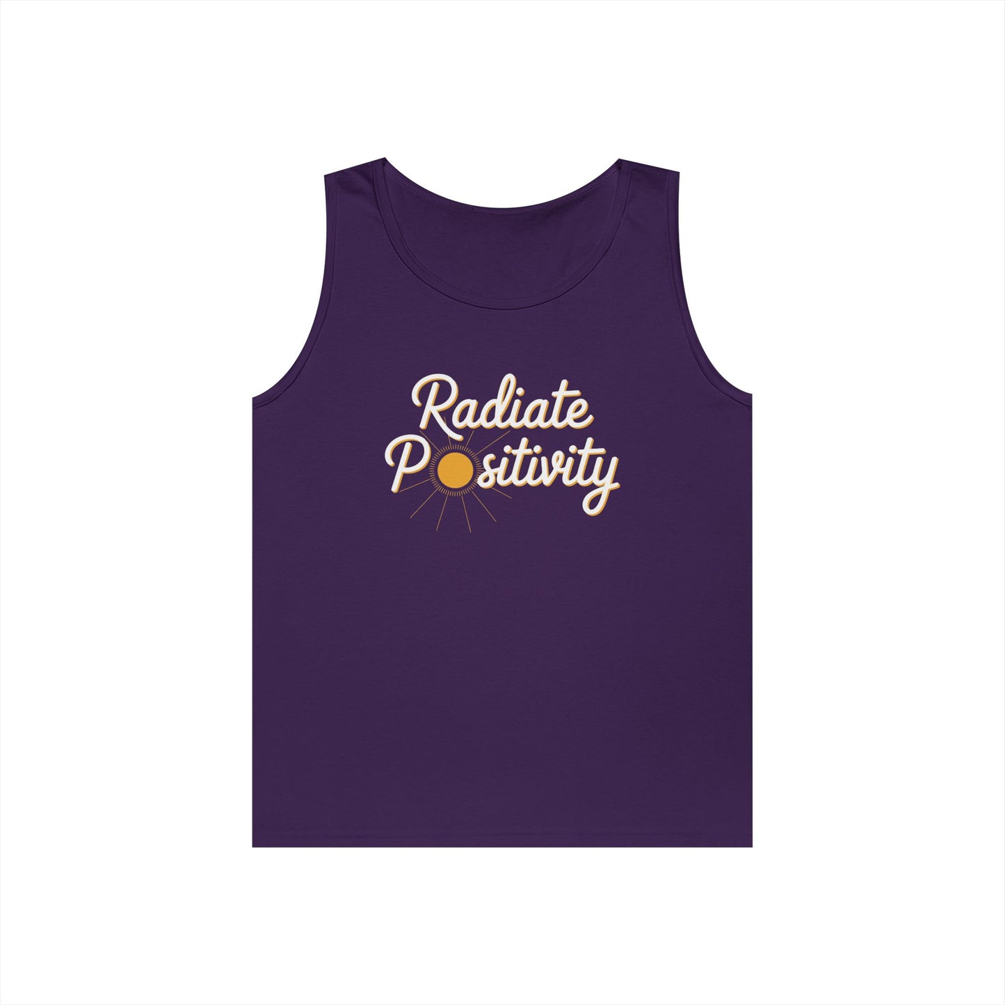 Radiate Positivity Unisex Tank Top for Uplifting Vibes and Everyday Streetwear | TEEZOCA minimalist Unisex Tank Top with sunshine inspired positivity artwork