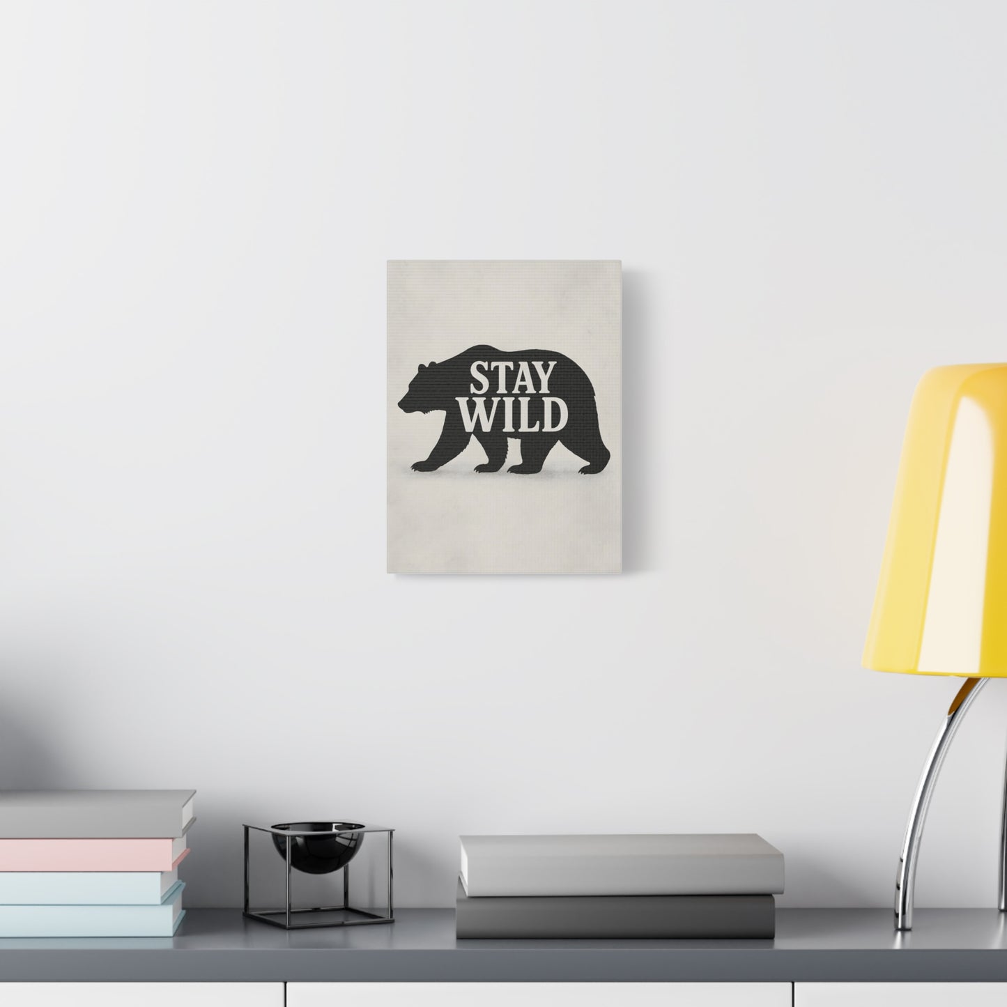Small Stay Wild Bear Canvas Print – TEEZOCA Adventure Wall Art