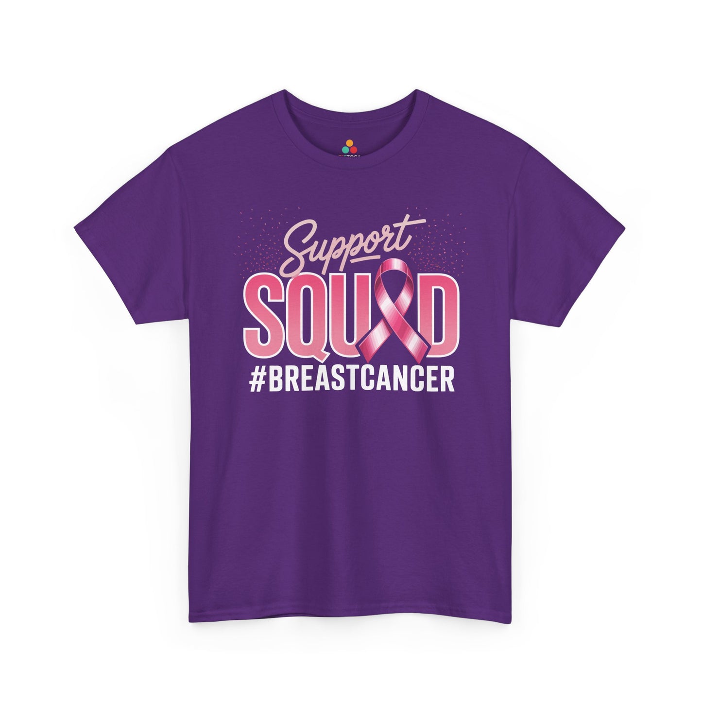 Support Squad Breast Cancer Awareness Pink Ribbon Unisex T-shirt | TEEZOCA