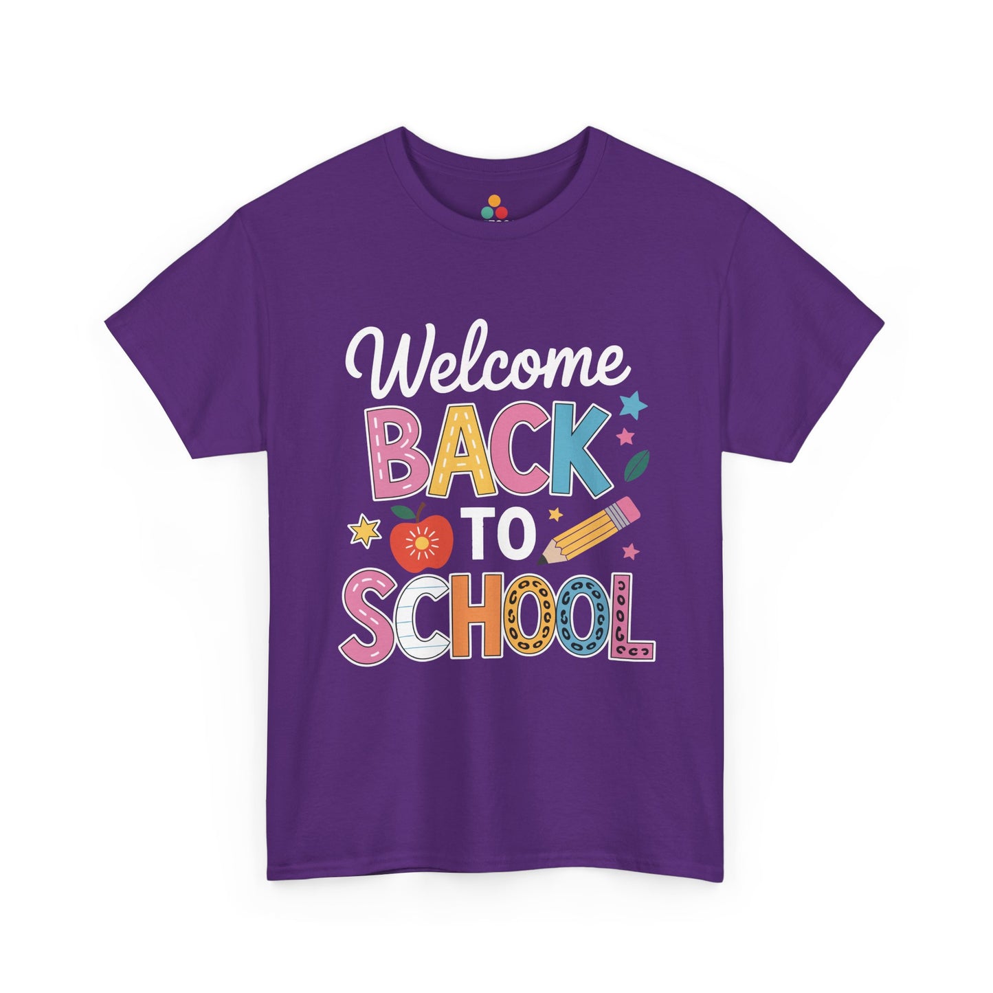 TEEZOCA Purple Welcome Back To School Cute Graphic T-Shirt – Teacher First Day Tee