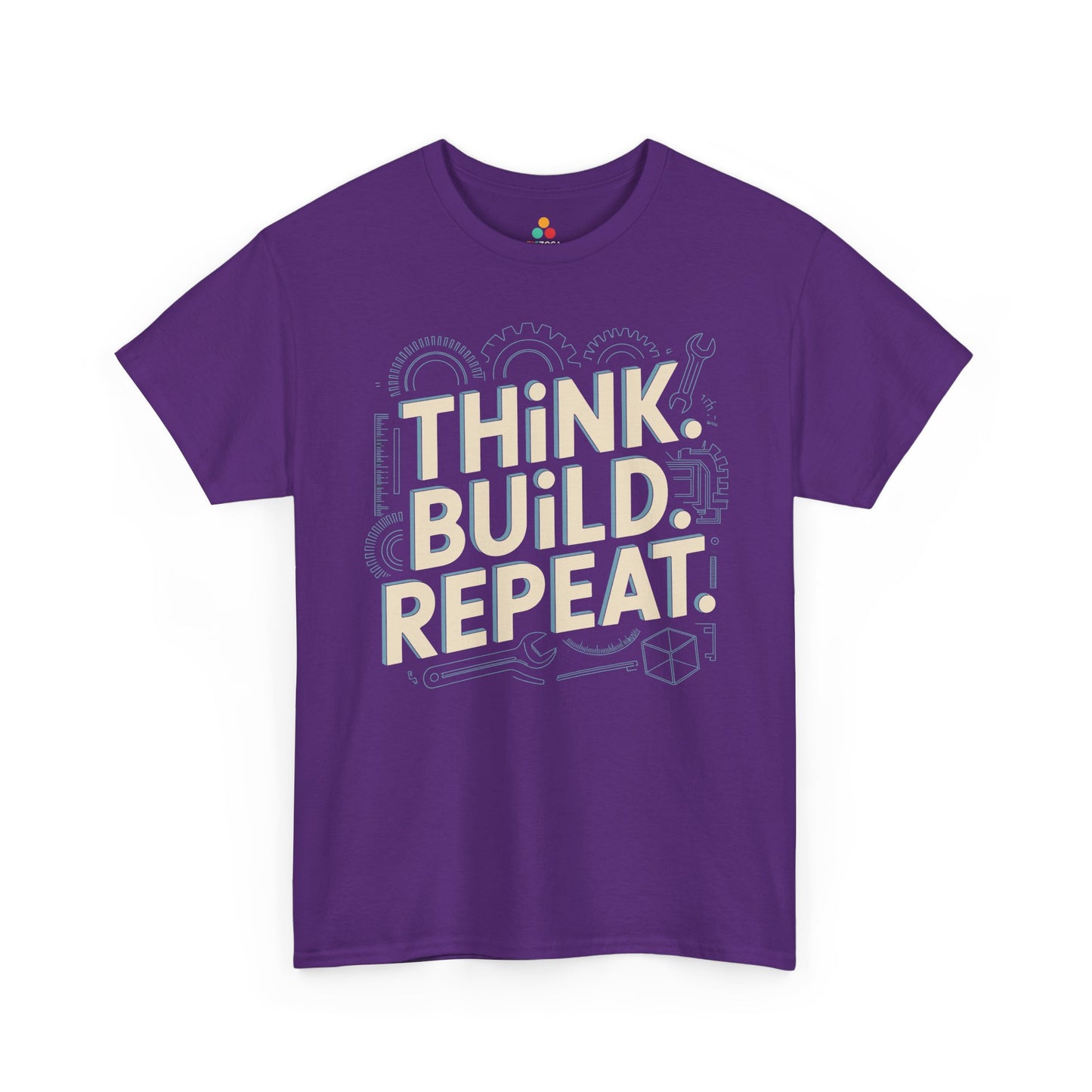 TEEZOCA Think Build Repeat Unisex T-shirt motivational maker design Think Build Repeat Motivational Unisex T-shirt for Makers | TEEZOCA
