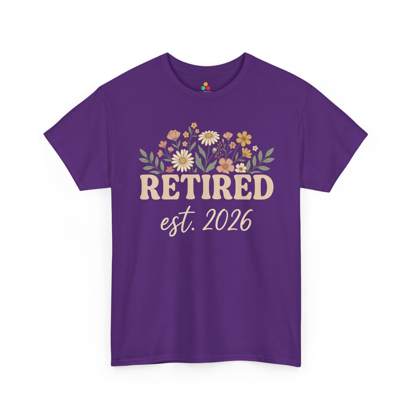 Retired Est 2026 Floral Unisex T-shirt Aesthetic Retirement Gift Shirt | TEEZOCA