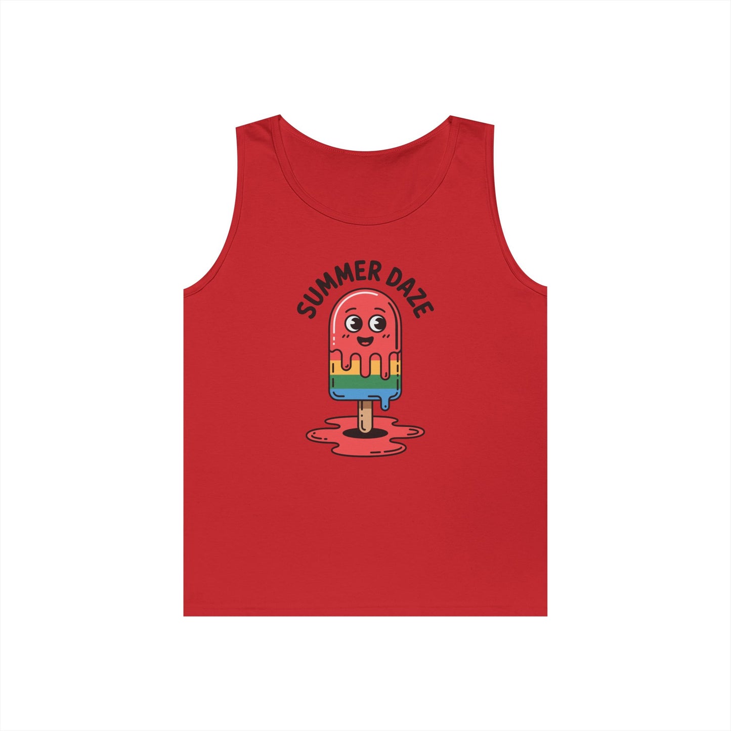 TEEZOCA cartoon popsicle Unisex Tank Top inspired by summer treats Cute Popsicle Unisex Tank Top – Summer Treat Graphic Casual Streetwear | TEEZOCA
