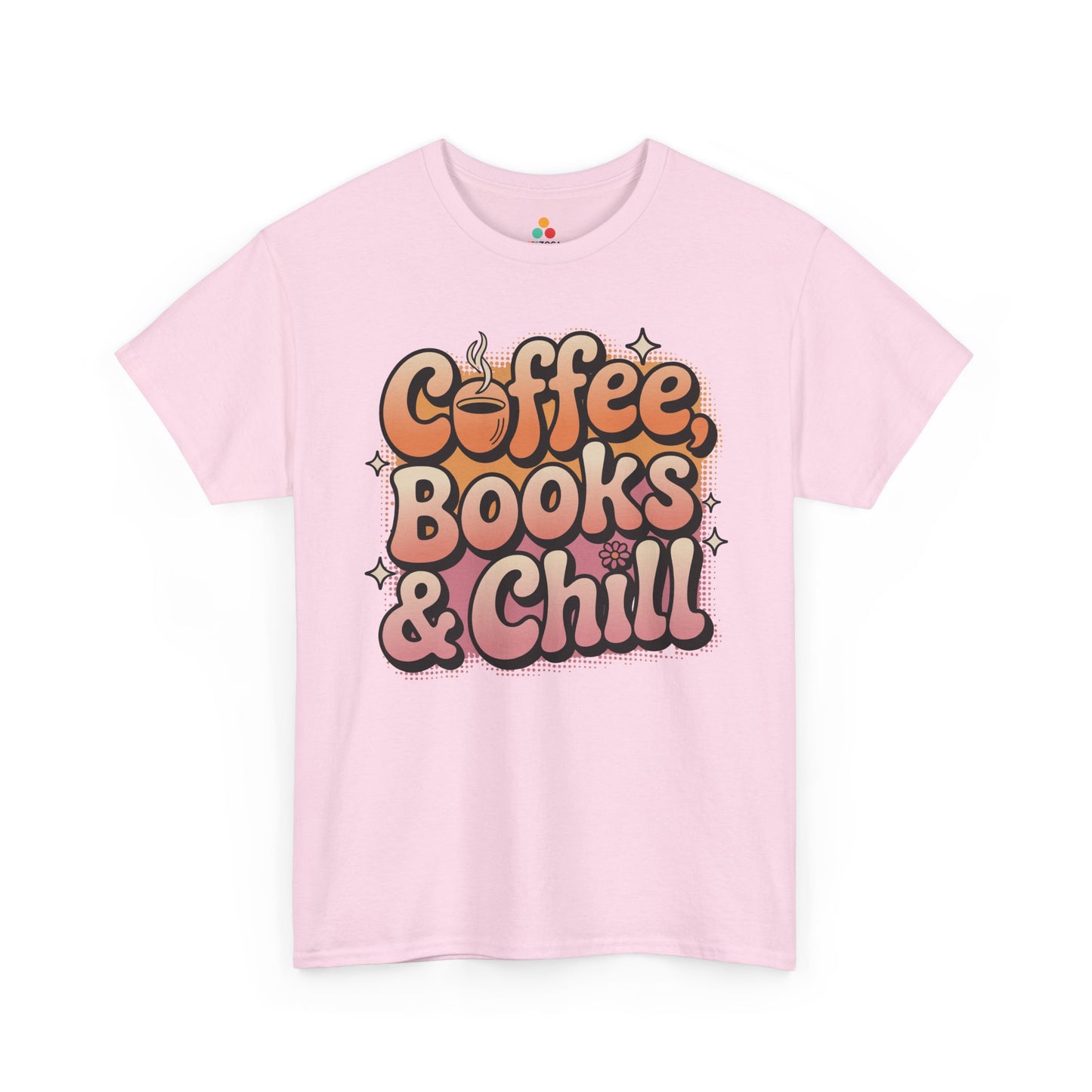 Coffee Books & Chill Retro Aesthetic Unisex T-shirt | TEEZOCA