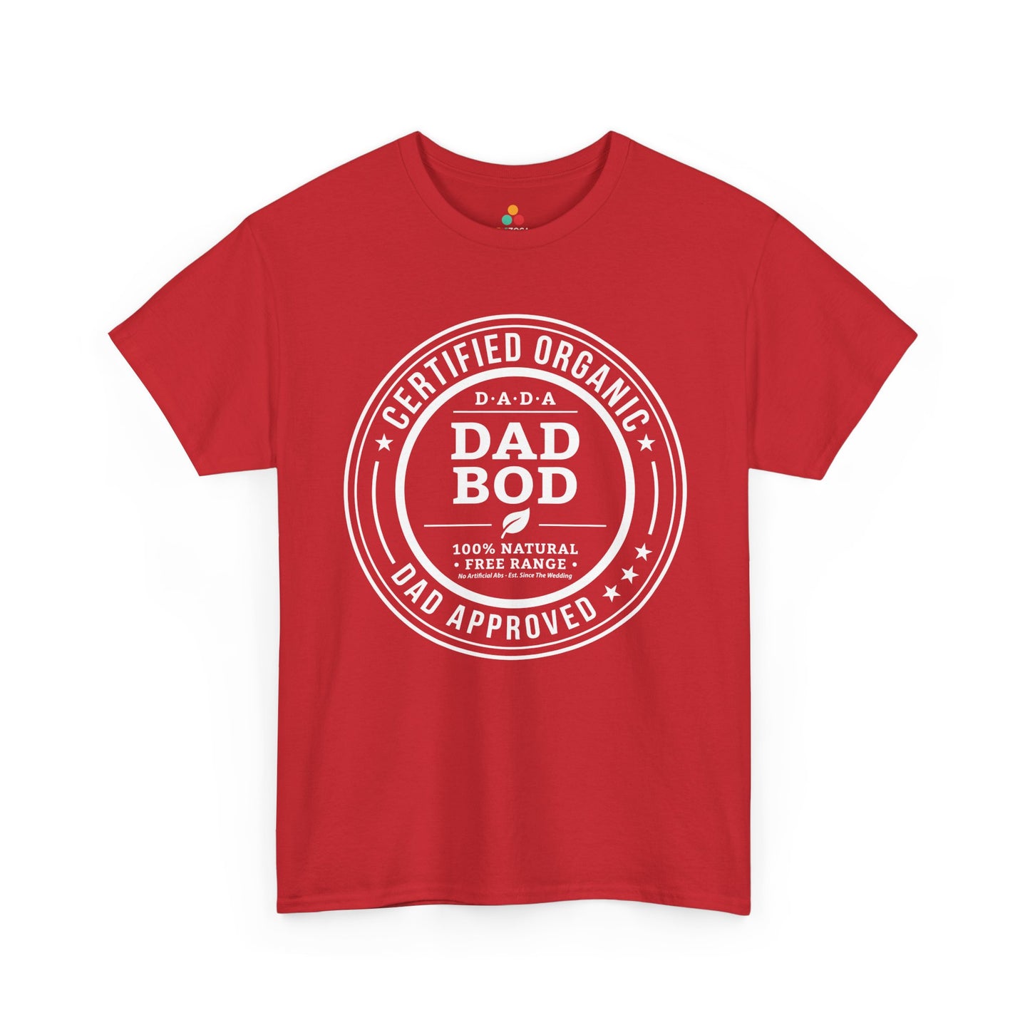 TEEZOCA dad bod apparel t-shirt with organic natural certification humor for dads.
