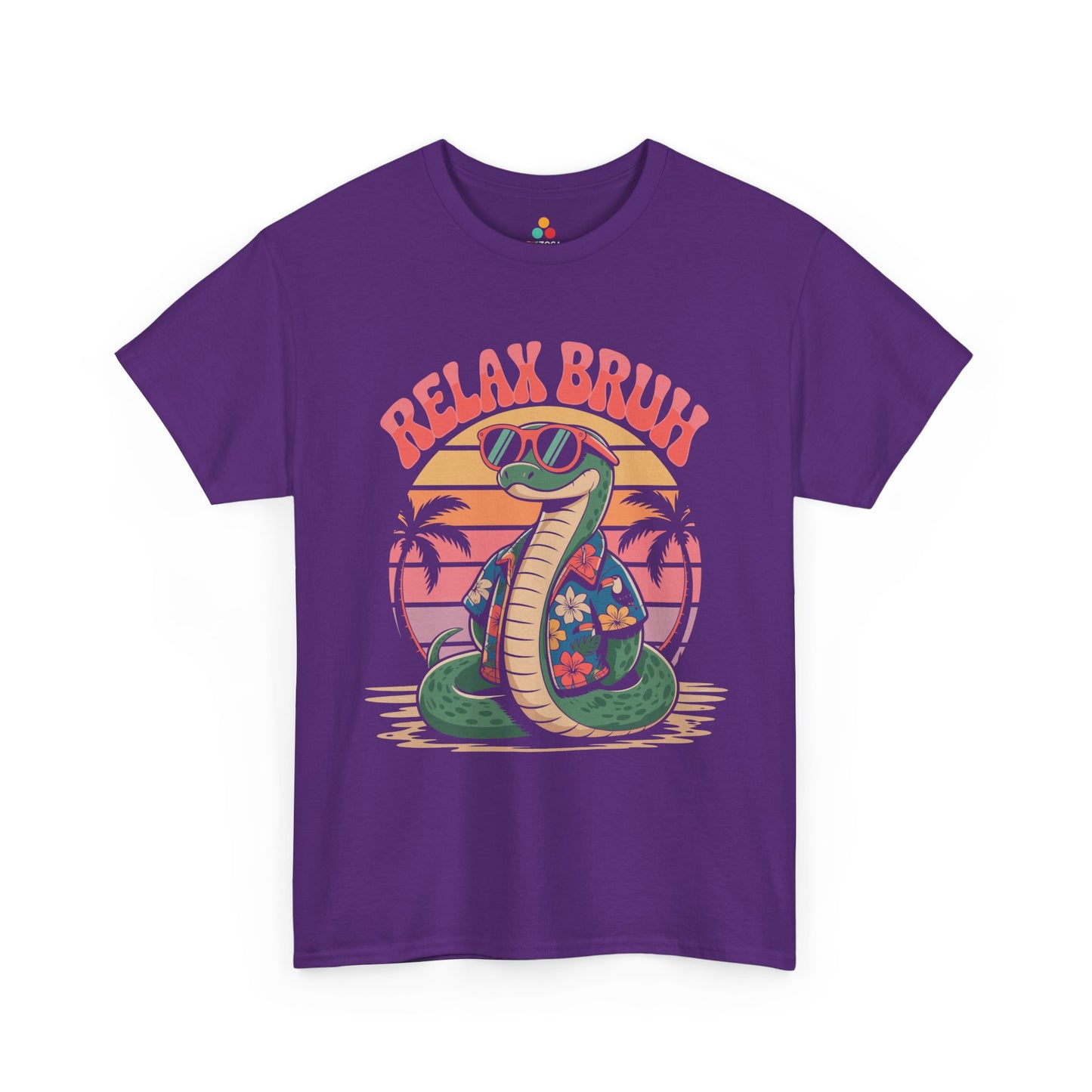 Relax Bruh Snake Vintage Tropical Cobra Graphic T-Shirt | TEEZOCA