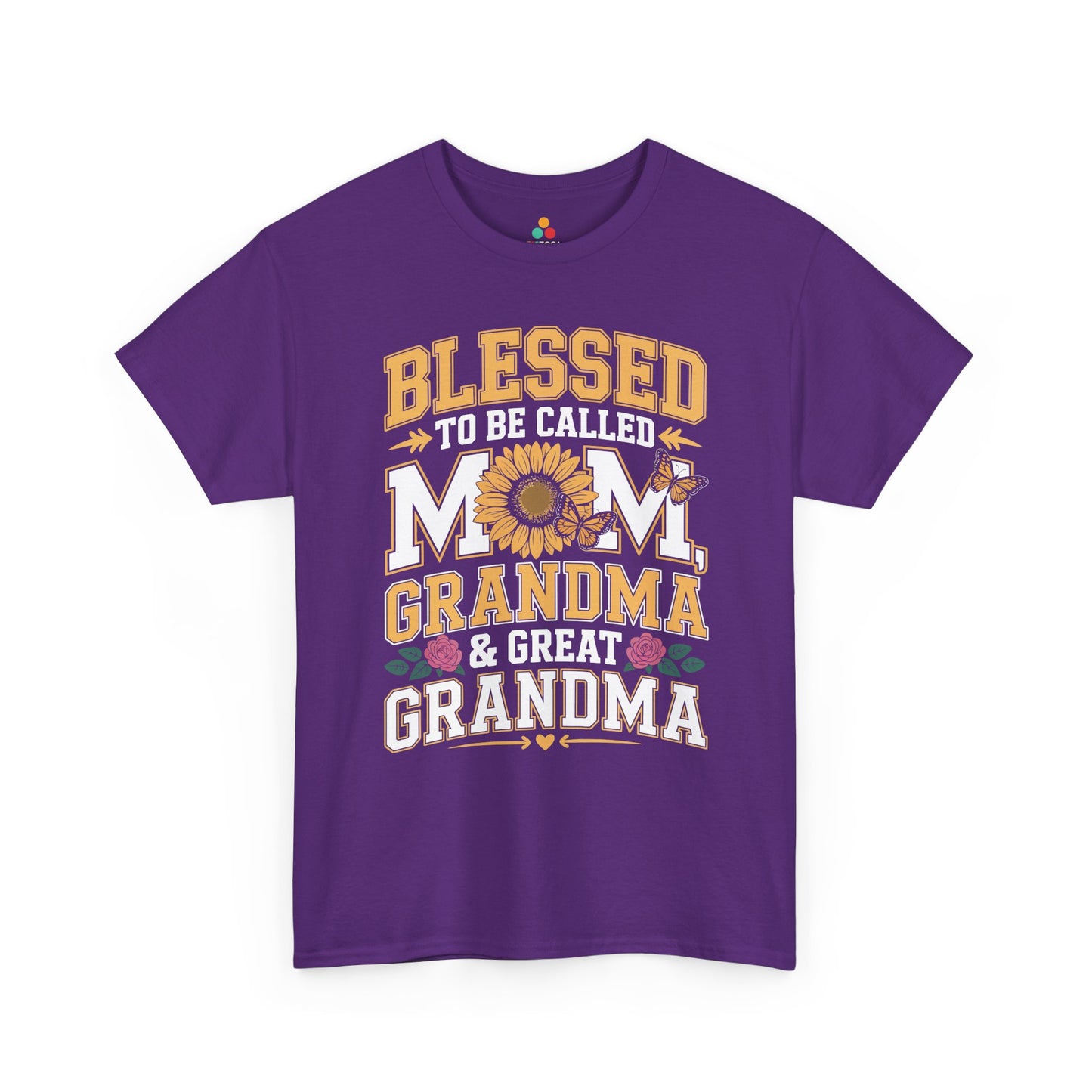 Blessed Mom Grandma Women's T-shirt Mother's Day Gift Floral Mom Tee | TEEZOCA
