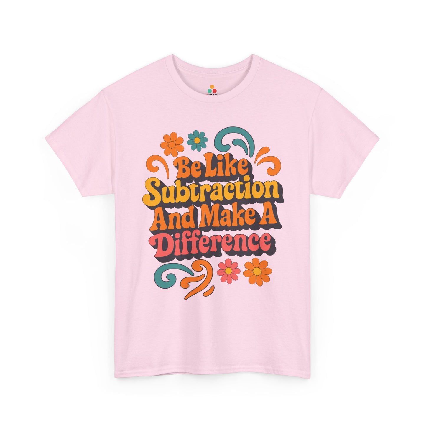 TEEZOCA inspirational teacher math graphic featured on Unisex T-shirt for educators Be Like Subtraction And Make A Difference Math Teacher Unisex T-shirt | TEEZOCA