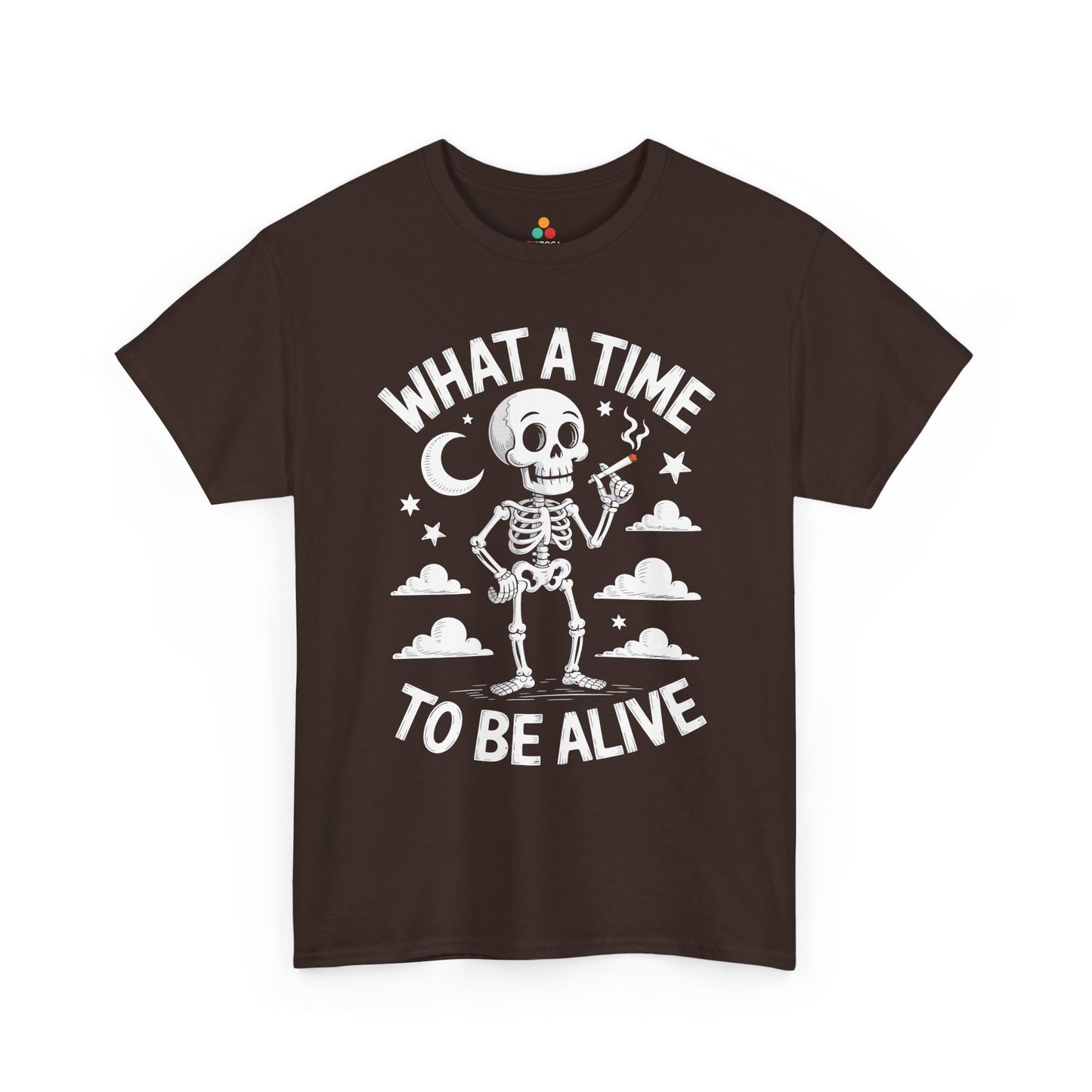 TEEZOCA ironic What A Time To Be Alive artwork Unisex T-shirt urban style What A Time To Be Alive Funny Skeleton Unisex T-shirt Streetwear | TEEZOCA