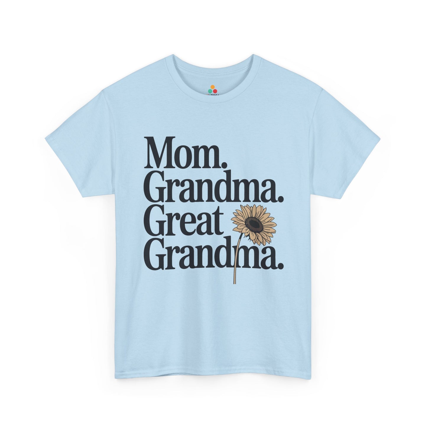 Mom Grandma Great Grandma Women's T-shirt Sunflower Mother's Day Gift | TEEZOCA