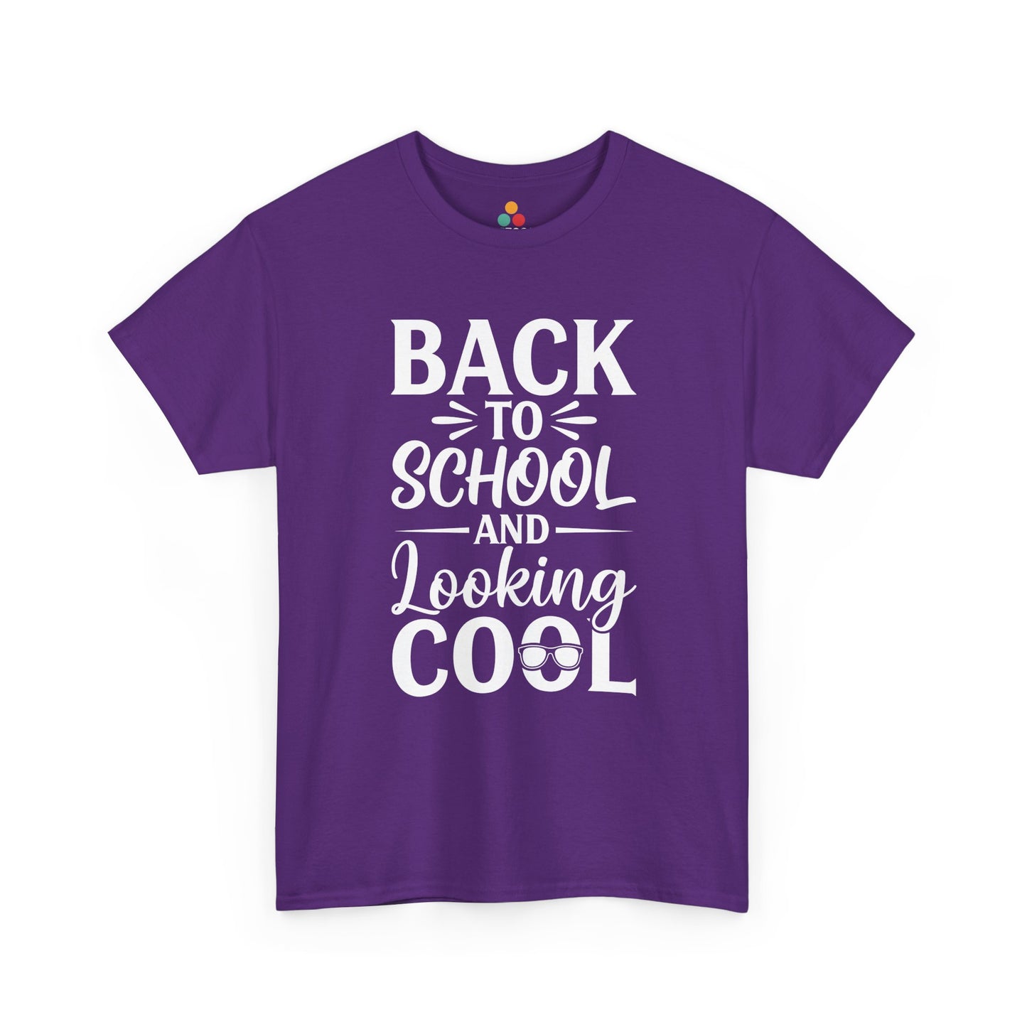 TEEZOCA purple “Back To School And Looking Cool” back to school humor tee.