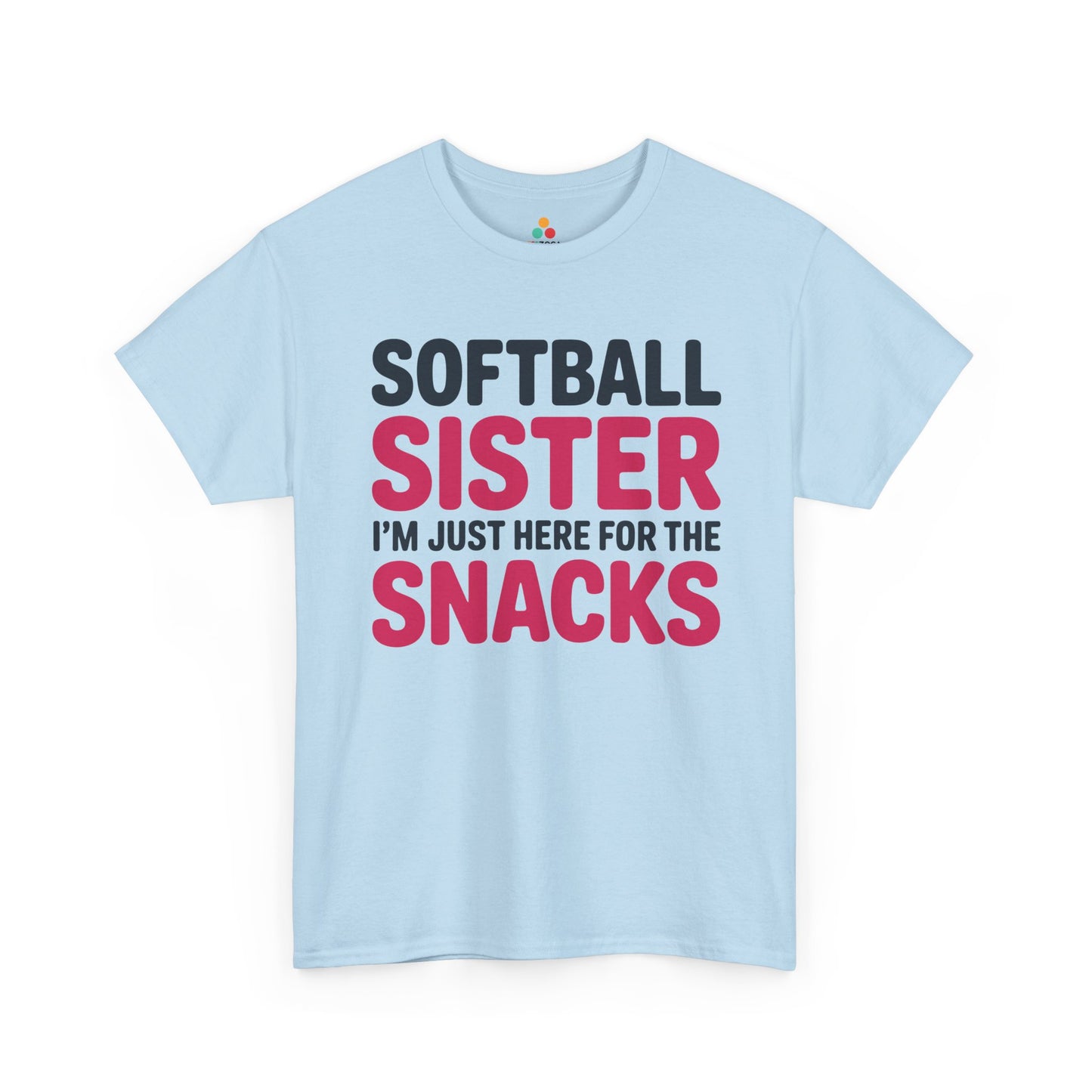 TEEZOCA t-shirt for funny softball mom shirts shoppers buying a snack-themed sibling game day gift.