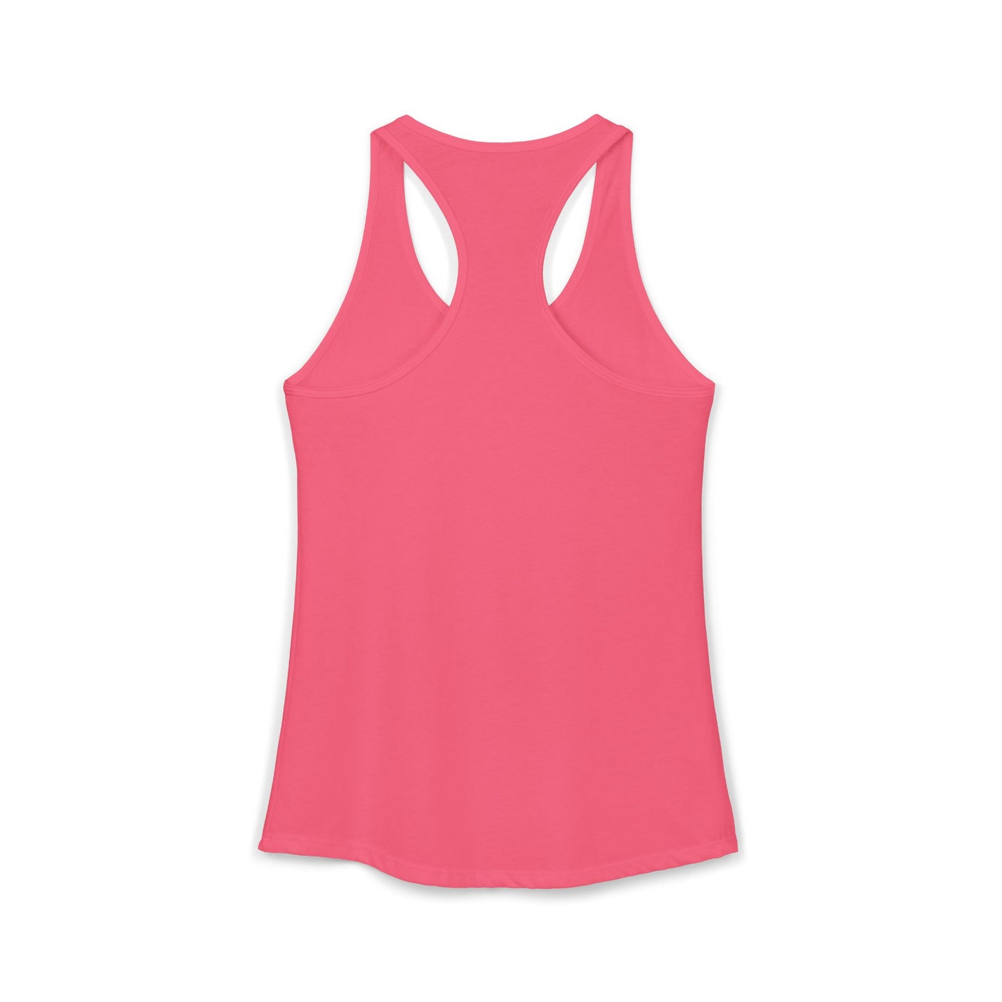 TEEZOCA women’s tank top featuring “Paws & Pine Trees” dog and forest adventure design
Pink tank top on a white background