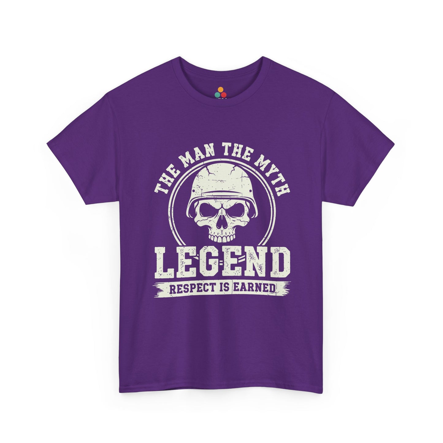 The Man The Myth Legend Purple T-Shirt – Respect Is Earned Biker Gift | TEEZOCA
