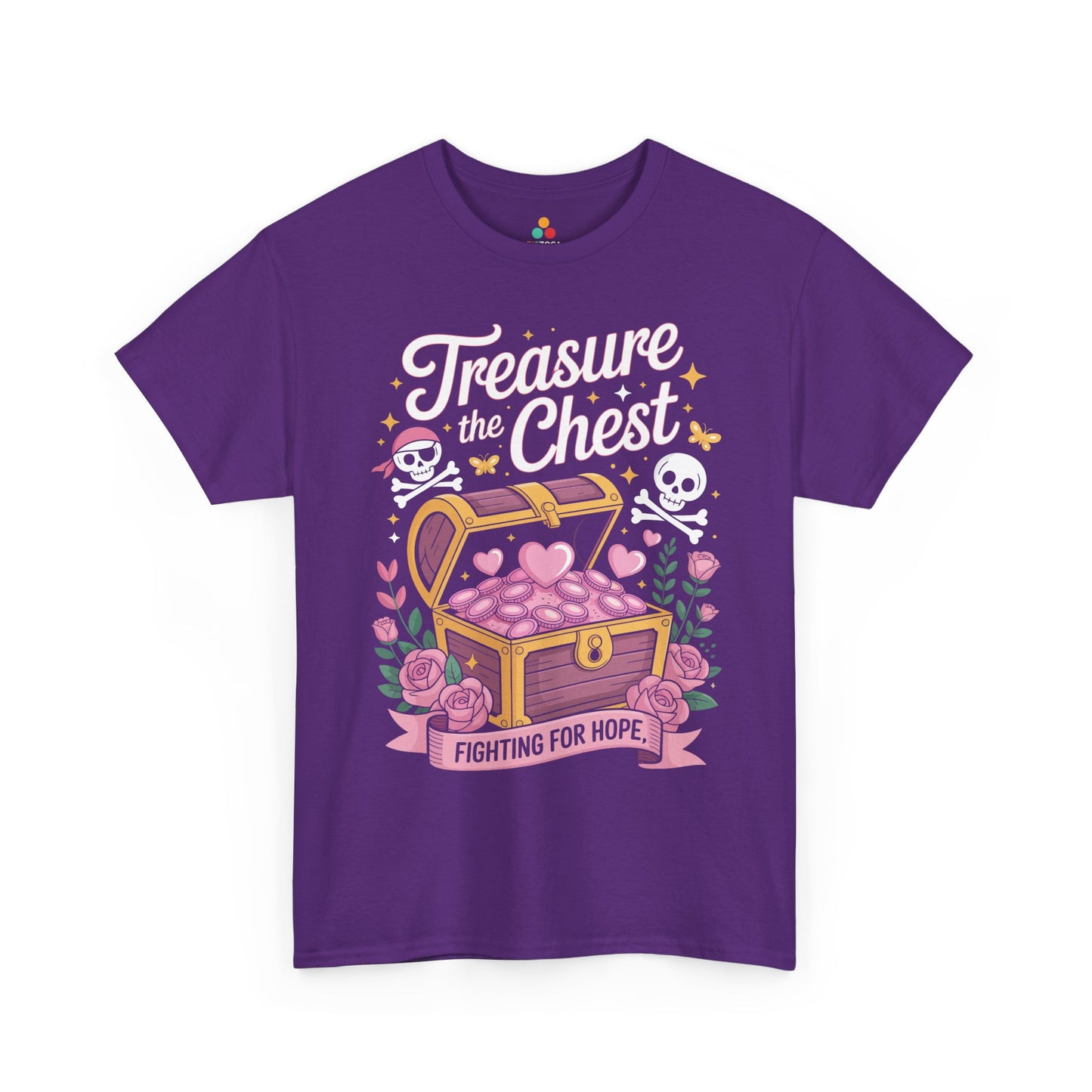Treasure the Chest Fighting for Hope Breast Cancer Awareness Unisex T-shirt | TEEZOCA