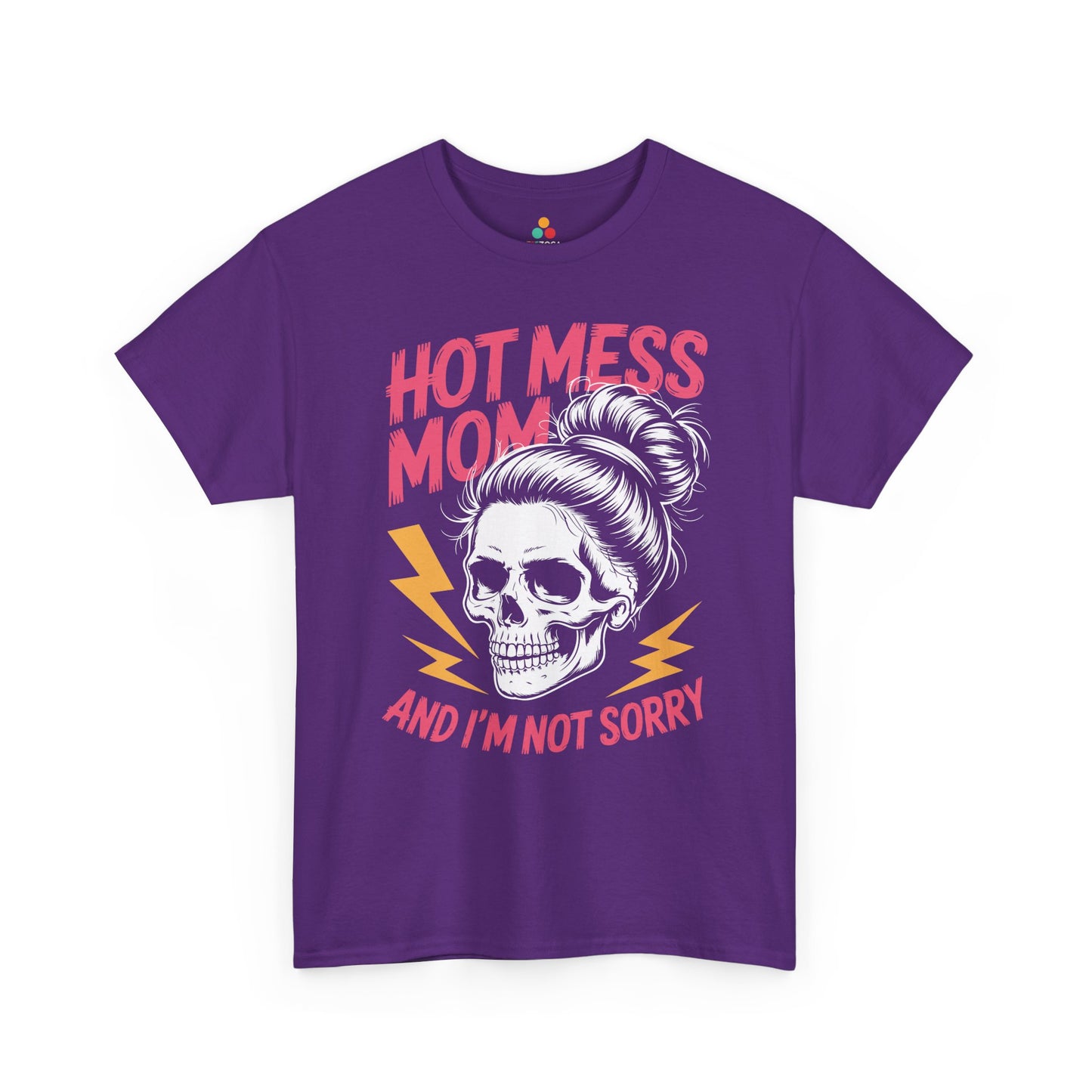 Hot Mess Mom Women's T-shirt Bold Funny Mom Life Mother's Day Gift | TEEZOCA