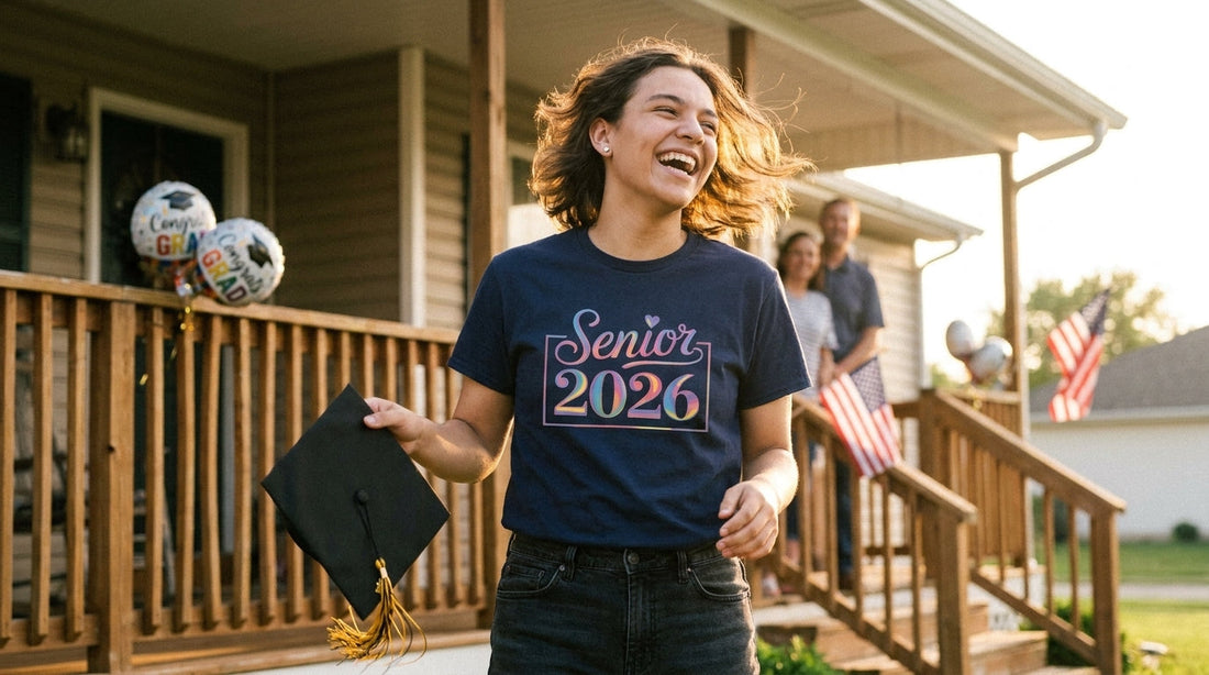 Shop 12 high school graduation gifts for the Class of 2026 at TEEZOCA — funny $21.99 shirts that beat another envelope of cash. Order before the ceremony.