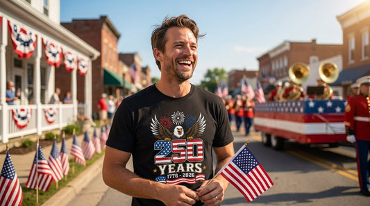 Shop 12 patriotic eagle shirts at TEEZOCA — bold $21.99 bald eagle and 1776-2026 designs for the 250th anniversary parade, BBQ, and fireworks weekend.