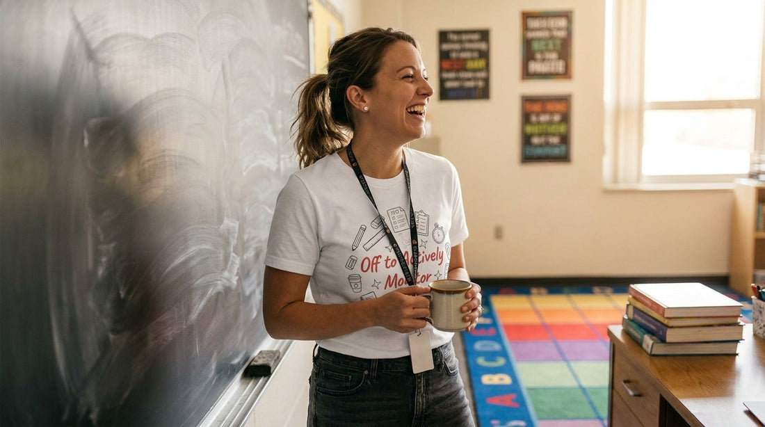 Shop funny teacher shirts at TEEZOCA — fresh $21.99 tees for testing weeks, dress-down Fridays, spirit days, and the rest of your school-year wardrobe.