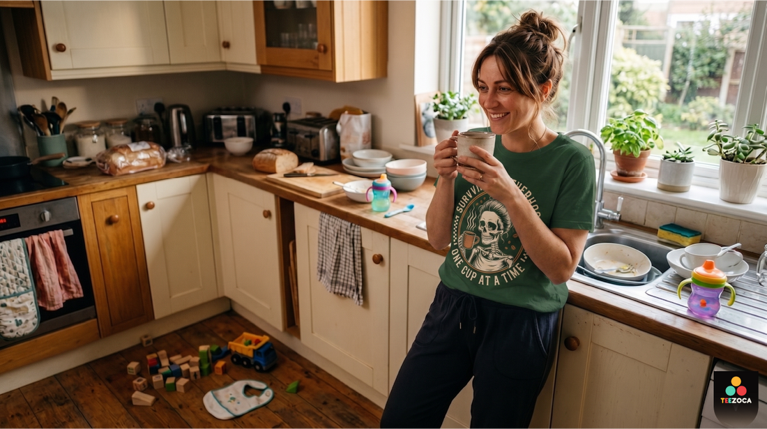 Funny Mom Life T-Shirt Every Coffee Loving Mom Will Love - TEEZOCA