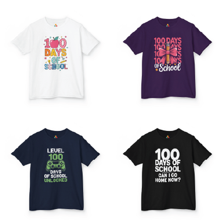 100 Days of School Shirts  Celebration & Milestone Designs – TEEZOCA