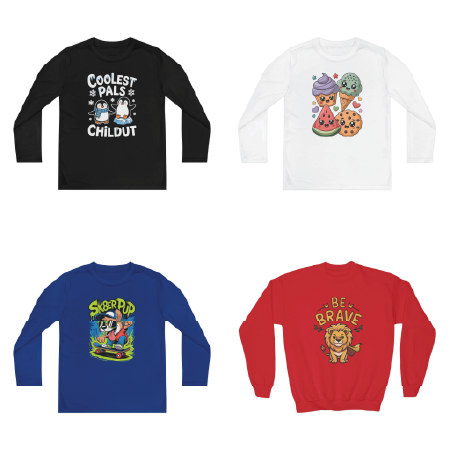 Kids’ Long Sleeve T-shirts  Fun & Cozy Graphic Long Sleeves for Kids …