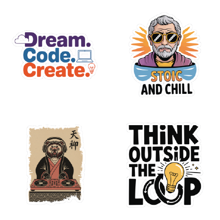 Stickers  Graphic & Waterproof Vinyl Stickers  TEEZOCA