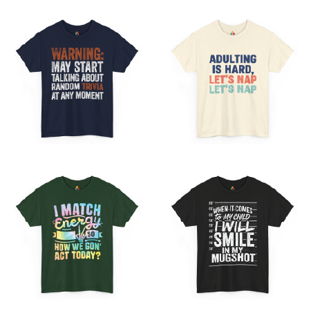 Funny, Sarcastic & Relatable Graphic Tees  Humor Collection  TEEZOCA