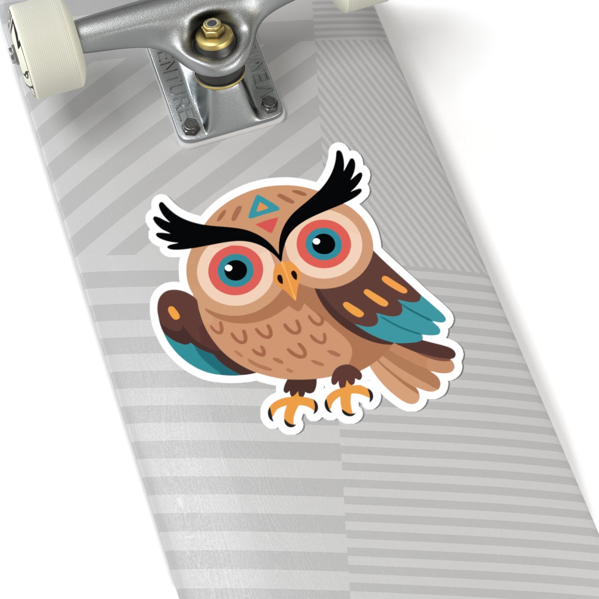 TEEZOCA tribal owl sticker with cute colorful design
