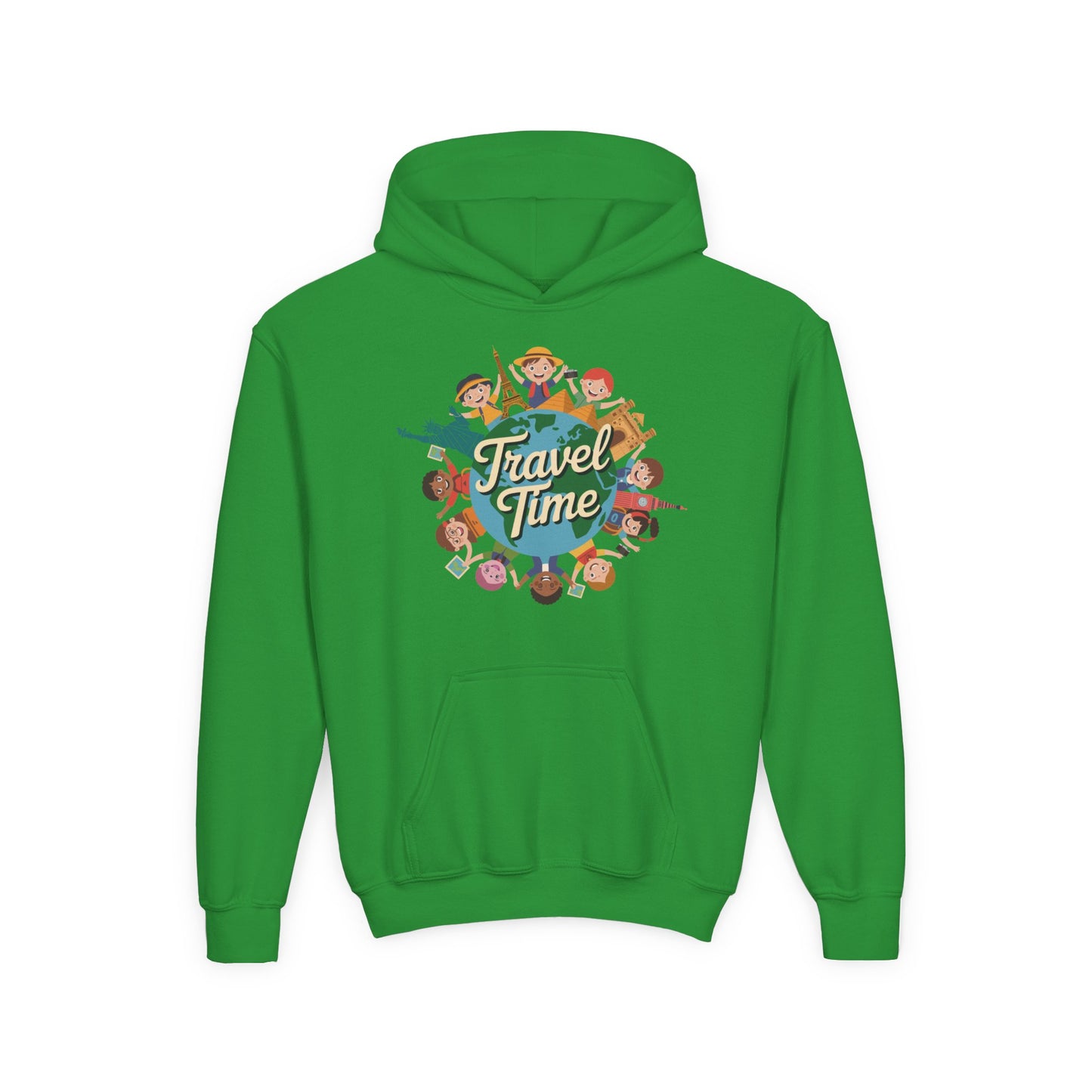 Youth Travel Time Hoodie — Kids Adventure Graphic Hoodie TEEZOCA