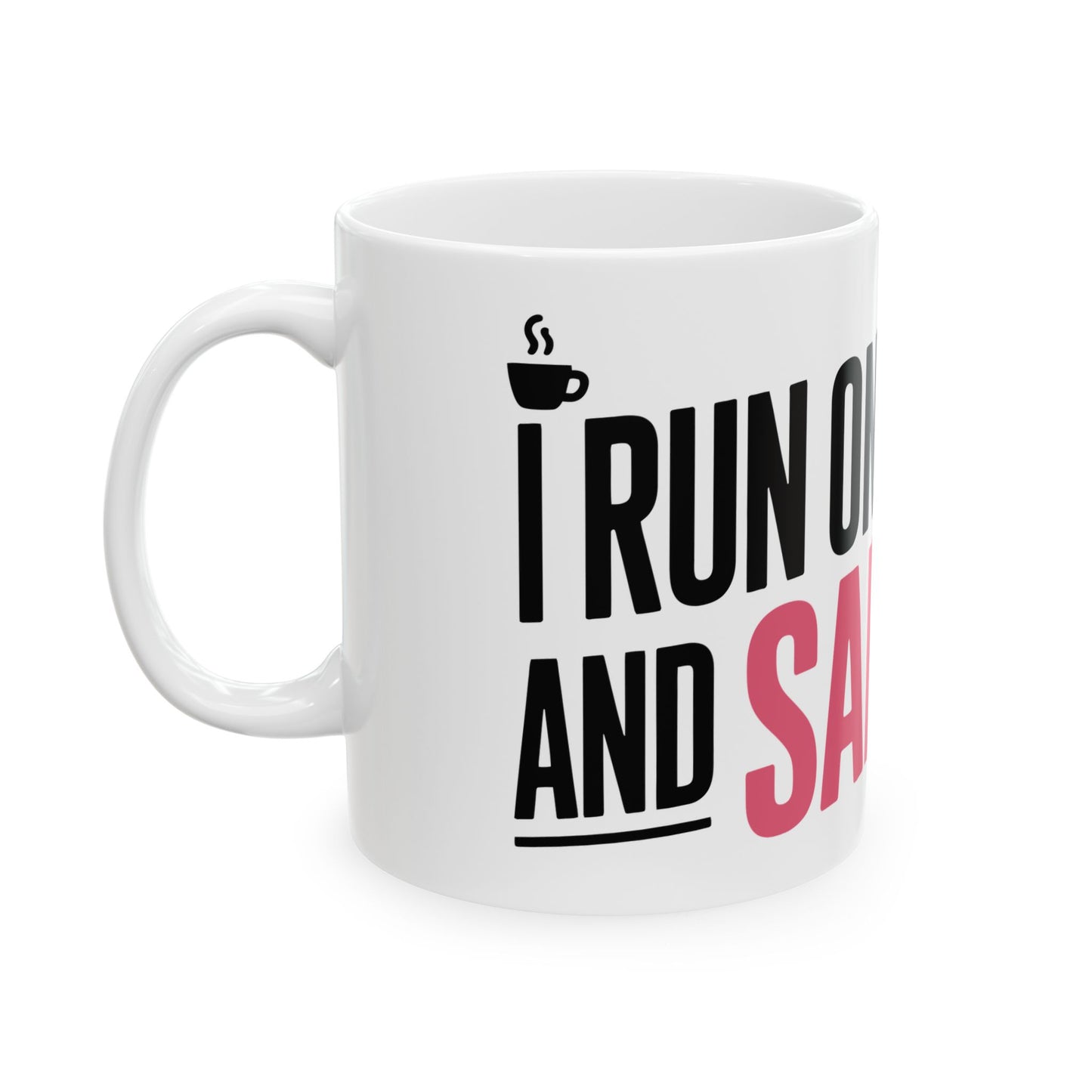 TEEZOCA funny coffee mug featuring bold sarcastic typography
