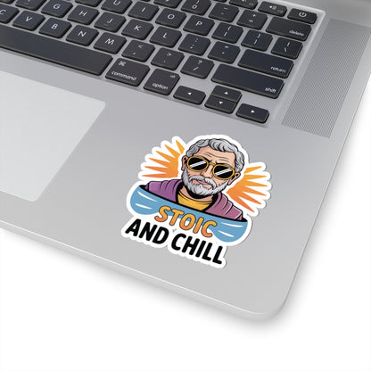 TEEZOCA stoicism quote style chill philosophy sticker