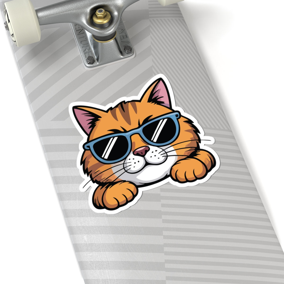 TEEZOCA cool cat sticker with sunglasses