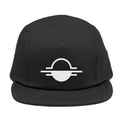 Minimal Sunrise Line Art Embroidery 5-Panel Cap TEEZOCA