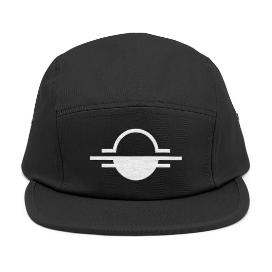 Minimal Sunrise Line Art Embroidery 5-Panel Cap TEEZOCA
