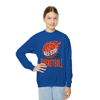 All-Star Basketball Youth Crewneck Sweatshirt TEEZOCA